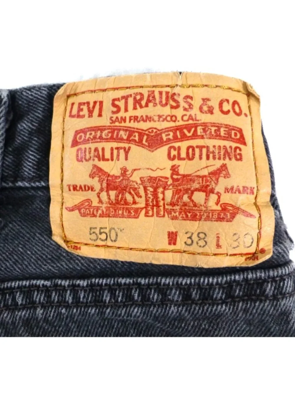 90s Levis Mens 550 Relaxed Fit Jeans W38 L30 - Picture 7 of 15
